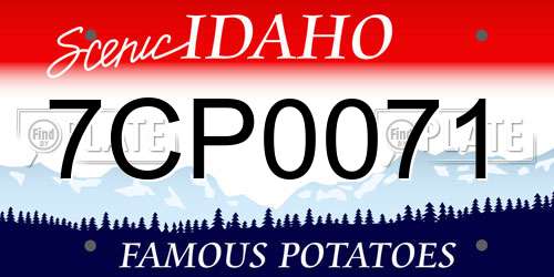 7CP0071 Idaho License Plate