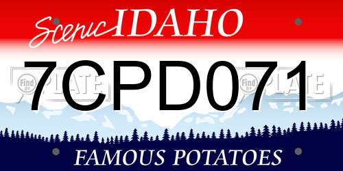 7CPD071 Idaho License Plate