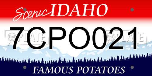 7CPO021 Idaho License Plate