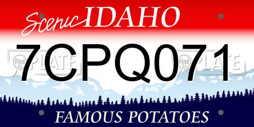 7CPQ071 Idaho License Plate