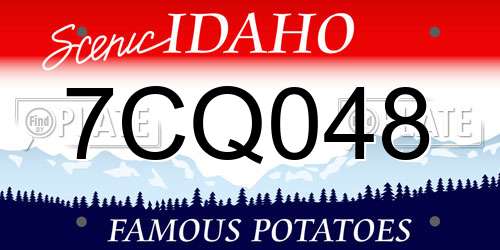 7CQ048 Idaho License Plate