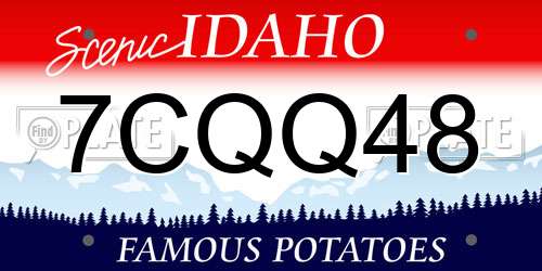7CQQ48 Idaho License Plate