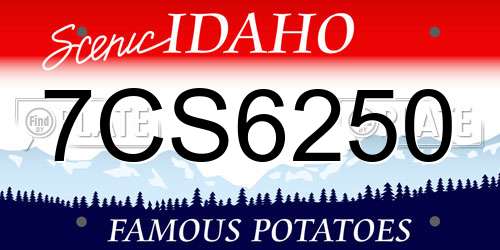 7CS6250 Idaho License Plate