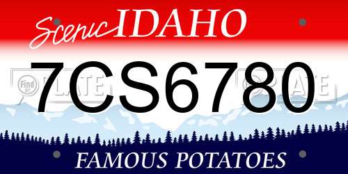 7CS6780 Idaho License Plate