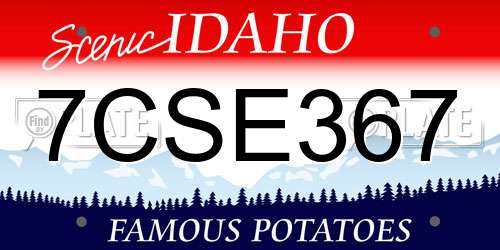 7CSE367 Idaho License Plate