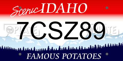 7CSZ89 Idaho License Plate
