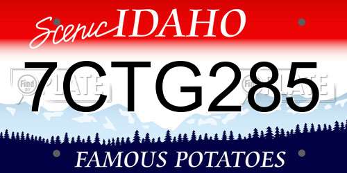 7CTG285 Idaho License Plate