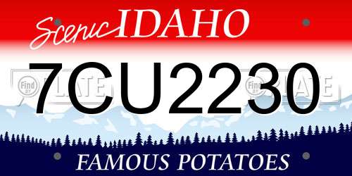 7CU2230 Idaho License Plate