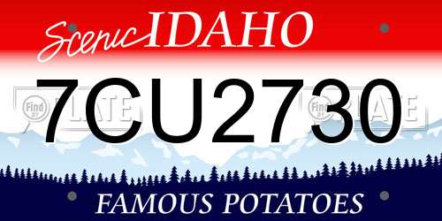 7CU2730 Idaho License Plate