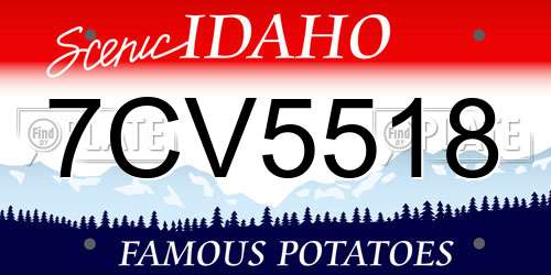 7CV5518 Idaho License Plate