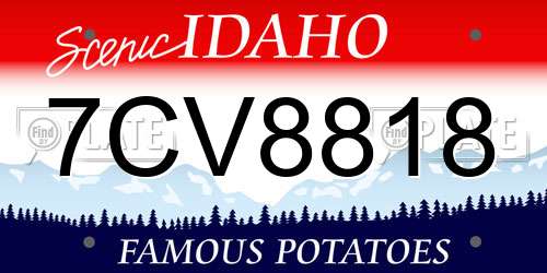 7CV8818 Idaho License Plate