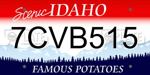 7CVB515 Idaho License Plate