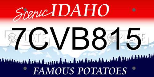 7CVB815 Idaho License Plate