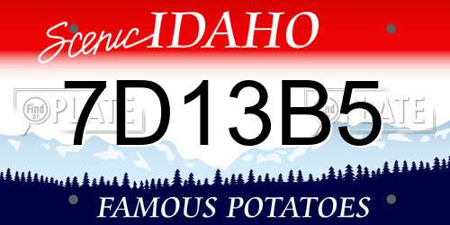 7D13B5 Idaho License Plate