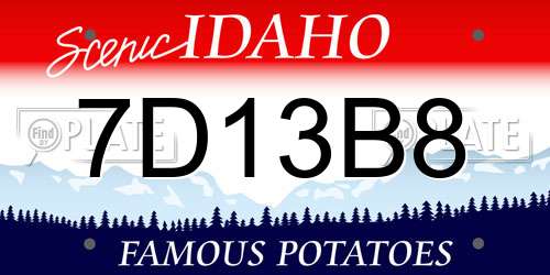 7D13B8 Idaho License Plate