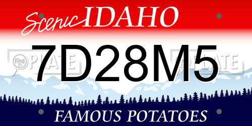 7D28M5 Idaho License Plate