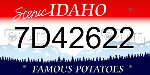7D42622 Idaho License Plate