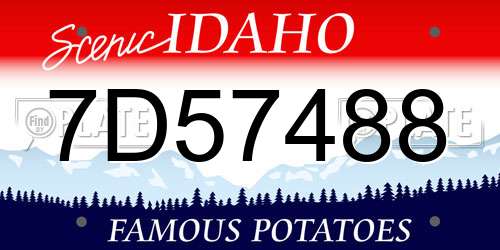 7D57488 Idaho License Plate