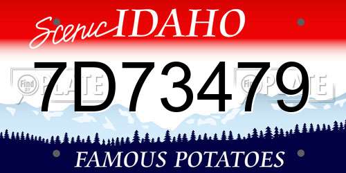 7D73479 Idaho License Plate
