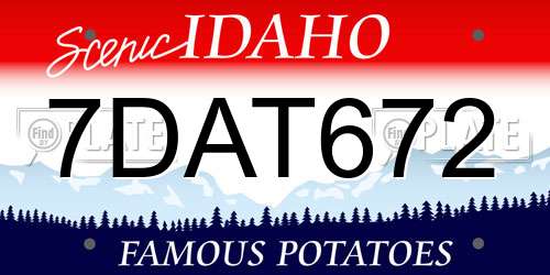 7DAT672 Idaho License Plate