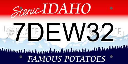 7DEW32 Idaho License Plate