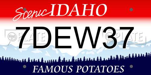 7DEW37 Idaho License Plate
