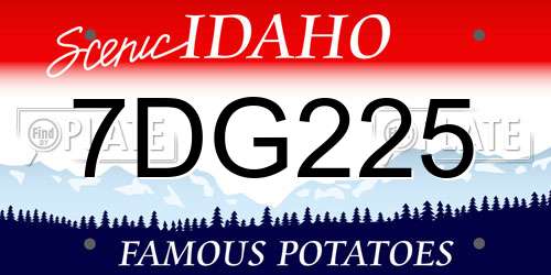 7DG225 Idaho License Plate