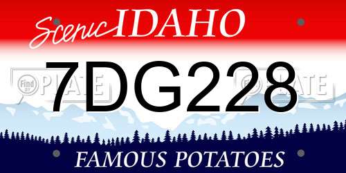 7DG228 Idaho License Plate