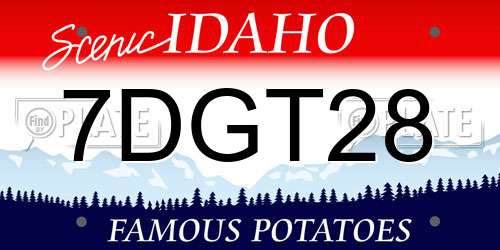 7DGT28 Idaho License Plate