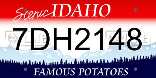 7DH2148 Idaho License Plate