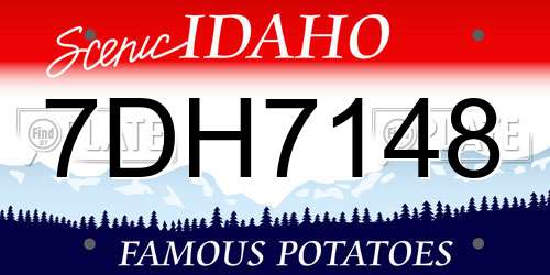 7DH7148 Idaho License Plate