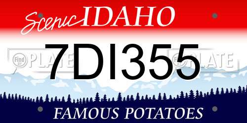 7DI355 Idaho License Plate