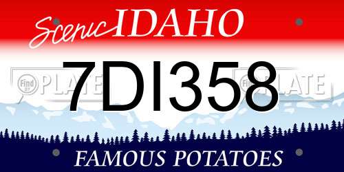7DI358 Idaho License Plate