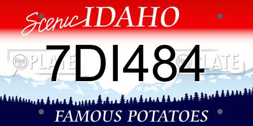 7DI484 Idaho License Plate
