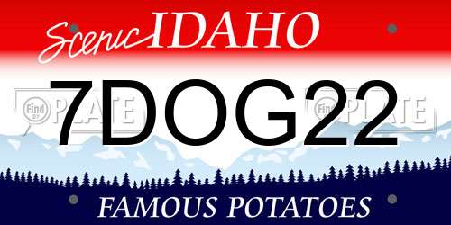 7DOG22 Idaho License Plate