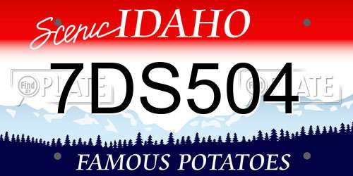 7DS504 Idaho License Plate