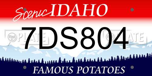 7DS804 Idaho License Plate