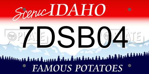 7DSB04 Idaho License Plate