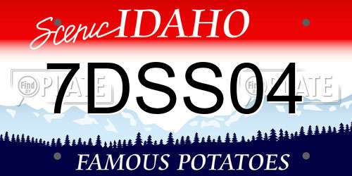 7DSS04 Idaho License Plate