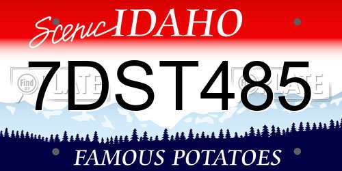 7DST485 Idaho License Plate
