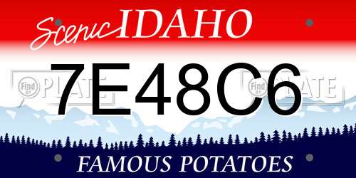 7E48C6 Idaho License Plate