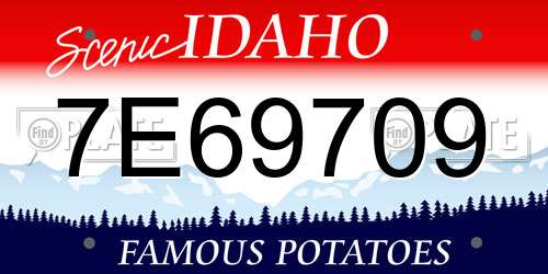 7E69709 Idaho License Plate