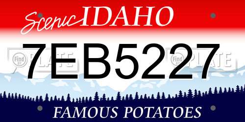 7EB5227 Idaho License Plate