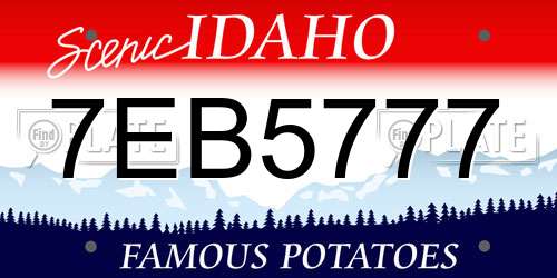 7EB5777 Idaho License Plate