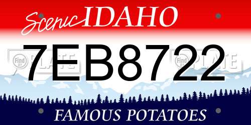 7EB8722 Idaho License Plate