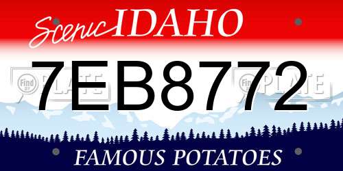 7EB8772 Idaho License Plate