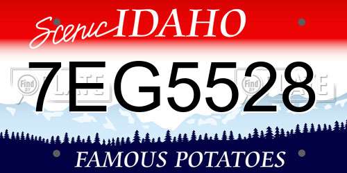 7EG5528 Idaho License Plate