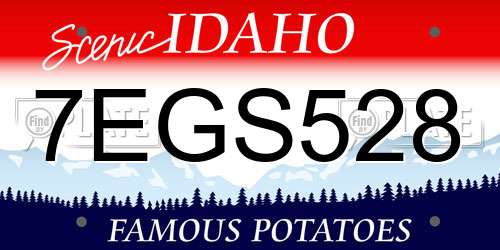 7EGS528 Idaho License Plate