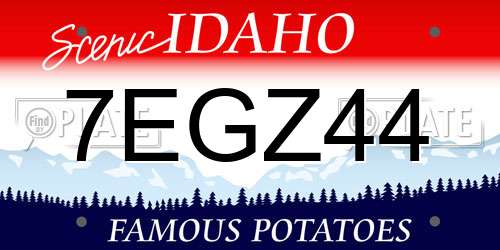 7EGZ44 Idaho License Plate