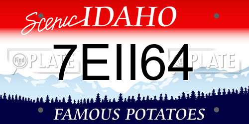 7EII64 Idaho License Plate